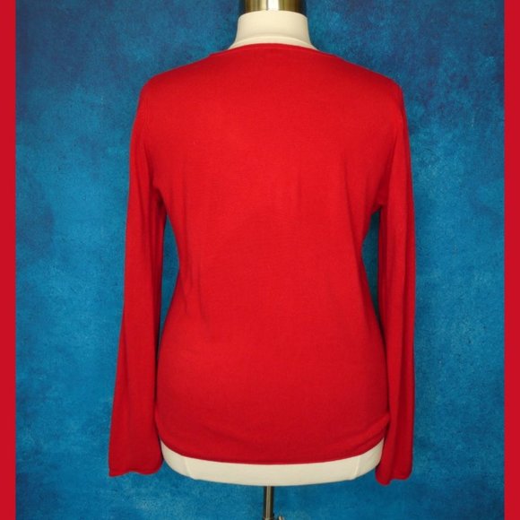 White Stag Red V Neck Sweater XXL - Picture 5 of 9